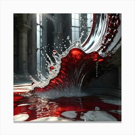 Liquid Spill 8 Canvas Print
