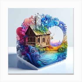 House In The Woods Canvas Print