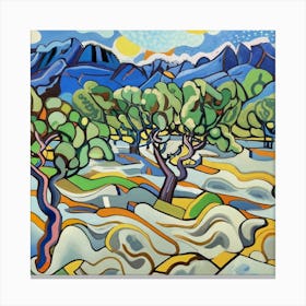 Olive Trees In The Mountains Canvas Print