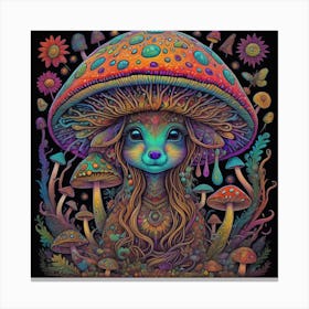 Psychedelic Mushroom 1 Canvas Print