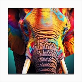 Colorful Elephant 4 Canvas Print