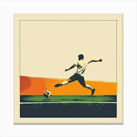 Soccer Player Kicking The Ball 1 Canvas Print