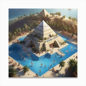 Egyptian Pyramids 3 Canvas Print