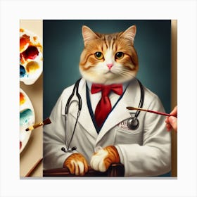 Doctor Cat 10 Canvas Print
