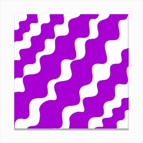 Purple Wavy Pattern Canvas Print