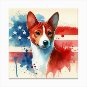 Watercolor Basenji 3 Canvas Print