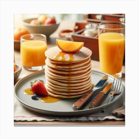 Pancakes On A Plate 3 Canvas Print