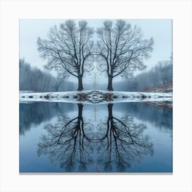 Reflection Of Trees Canvas Print