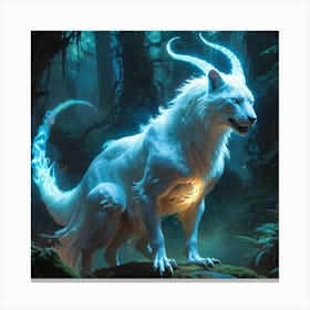 Ghost Glowing Ghost Animal 10 Canvas Print