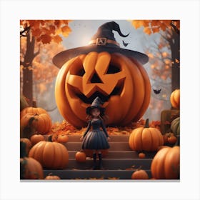 Halloween Pumpkin Canvas Print