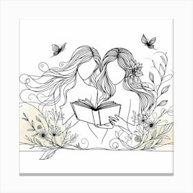 Creative Love And Relationship Illustration 73 Canvas Print