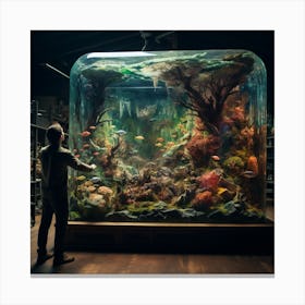 Aquarium Stock Videos & Royalty-Free Footage Canvas Print