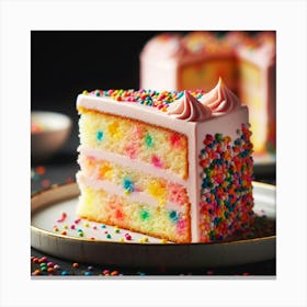 Cake With Sprinkles Canvas Print
