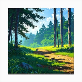 Path In The Forest 4 Canvas Print