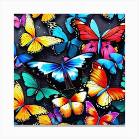 Colorful Butterflies 32 Canvas Print