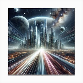 Futuristic Cityscape 98 Canvas Print