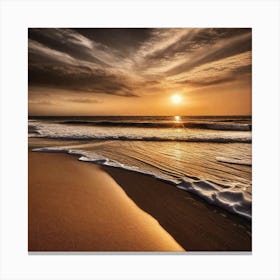 Sunset At The Beach 375 Canvas Print