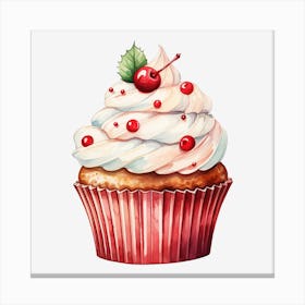 Cupcake With Cherry 2 Canvas Print