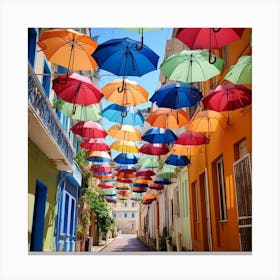 Colorful Umbrellas 2 Canvas Print