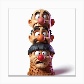 3 Stooges Tribe 8 Canvas Print