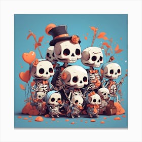 Day Of The Dead Skeletons 1 Canvas Print