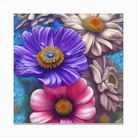 Anemone Flowers 6 Canvas Print