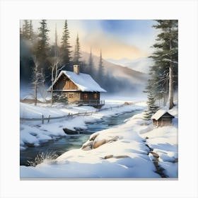 Winter Landscape wall art Canvas Print