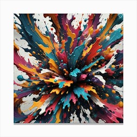 Colorful Paint Splash 17 Canvas Print