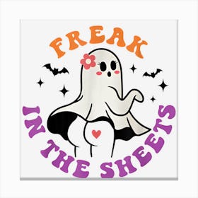 Funny Halloween Costume 2022 Boo Ghost Freak In The Sheets Canvas Print