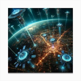 Orbital Defense Grid Canvas Print