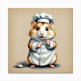 Chef Hamster 23 Canvas Print