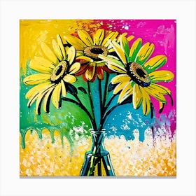 Sunflowers In A Vase Canvas Print