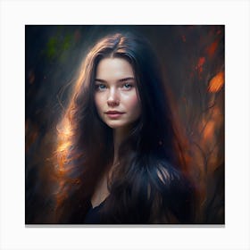 Portrait Of A Young Woman 5 Canvas Print