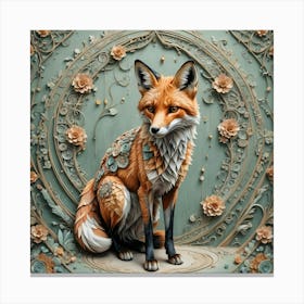 Fox In A Frame Canvas Print