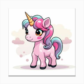 Cute Unicorn 187 Canvas Print