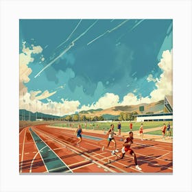 Track And Field Canvas Print