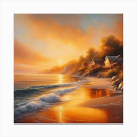 Sunset On The Beach 8 Canvas Print