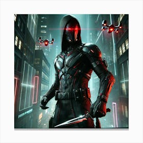 A Sci Fi Depiction Of The Council Operative Assassin Canvas Print