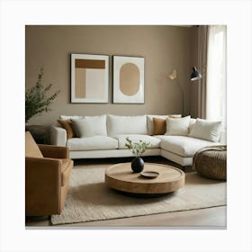Beige Living Room 2 Canvas Print