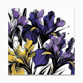 Flowers irises 1 Canvas Print