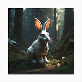 Rabbit In The Forest 68 Canvas Print