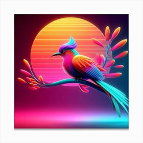 80s Bird Canvas Print