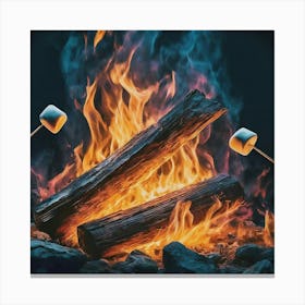 Fire And Marshmallows Canvas Print