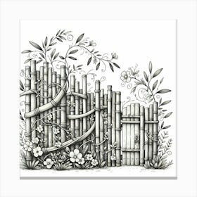 Bamboo Fence 1 Canvas Print