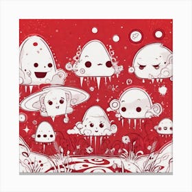 Kawaii Monsters Canvas Print