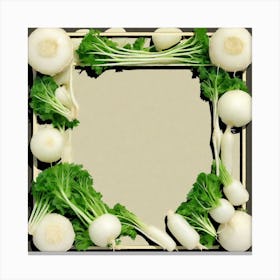 Frame Of Radishes Canvas Print