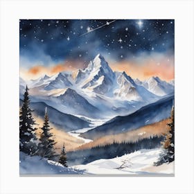 Snowy Mountains 18 Canvas Print