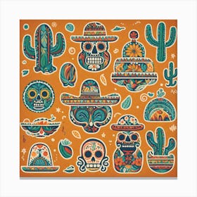 Mexican Day Of The Dead 5 Canvas Print