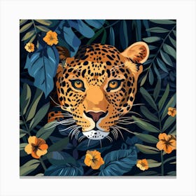 Leopard In The Jungle 3 Canvas Print