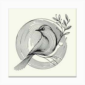 Bird In A Circle Canvas Print